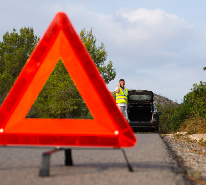 Reflective material equipment for car on highway